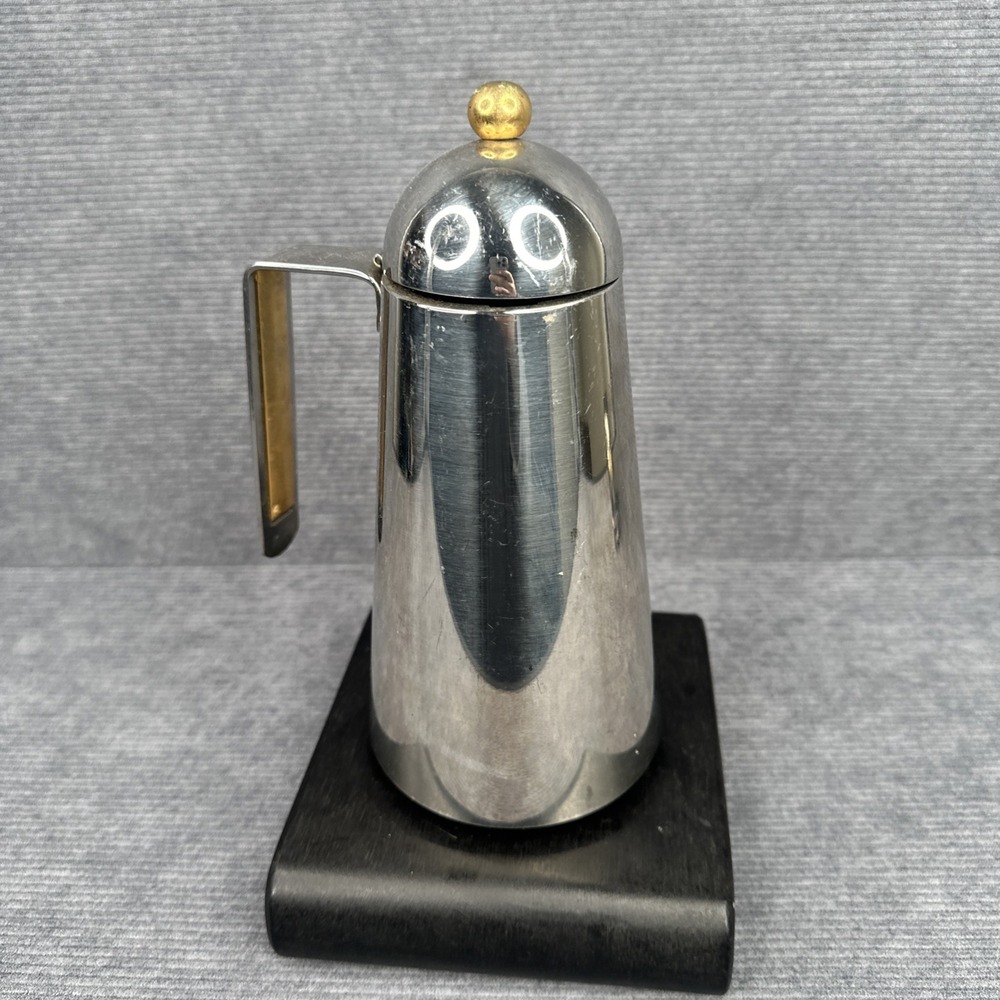 Vintage Guido Bergna GB Kitty Oro Espresso Maker 2 Cup Italy Stainless MCM